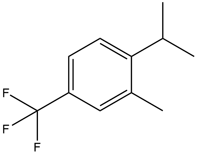 2-Methyl-1-(1-methylethyl)-4-(trifluoromethyl)benzene 结构式