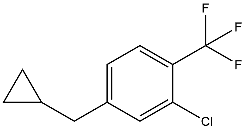 2-Chloro-4-(cyclopropylmethyl)-1-(trifluoromethyl)benzene 结构式