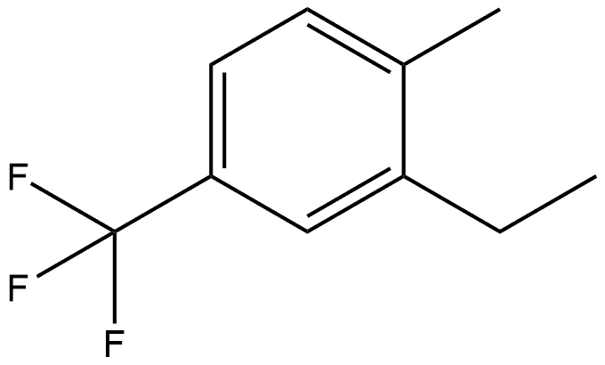 2-Ethyl-1-methyl-4-(trifluoromethyl)benzene 结构式