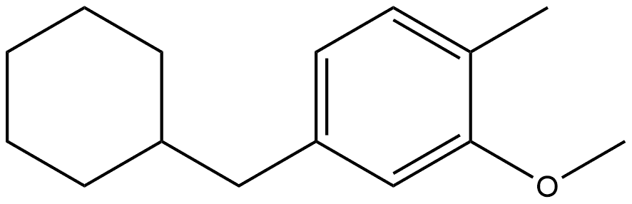 4-(Cyclohexylmethyl)-2-methoxy-1-methylbenzene 结构式