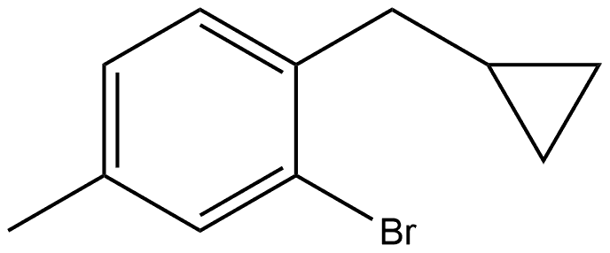 2-bromo-1-(cyclopropylmethyl)-4-methylbenzene 结构式