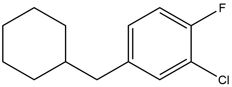 2-Chloro-4-(cyclohexylmethyl)-1-fluorobenzene 结构式