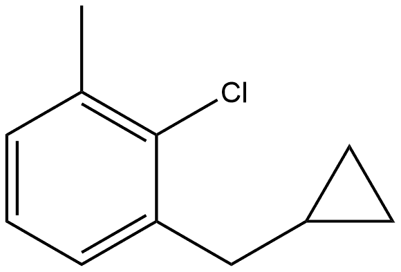 2-Chloro-1-(cyclopropylmethyl)-3-methylbenzene 结构式