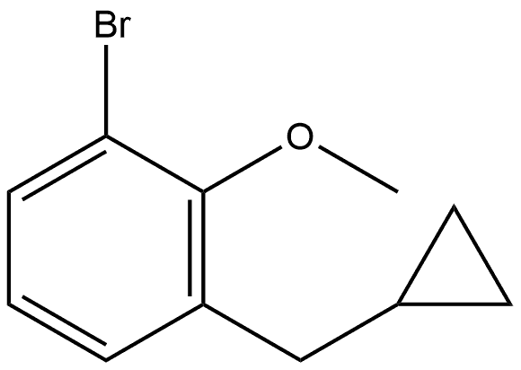 1-溴-3-(环丙基甲基)-2-甲氧基苯 结构式