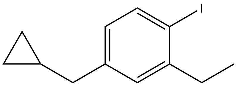 4-(cyclopropylmethyl)-2-ethyl-1-iodobenzene 结构式