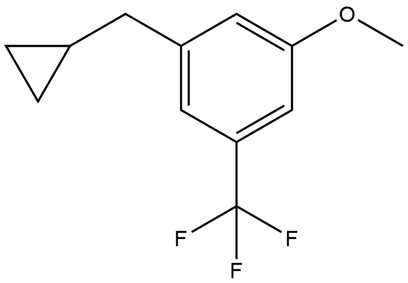 1-(Cyclopropylmethyl)-3-methoxy-5-(trifluoromethyl)benzene 结构式