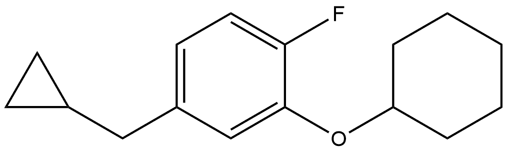 2-(cyclohexyloxy)-4-(cyclopropylmethyl)-1-fluorobenzene 结构式