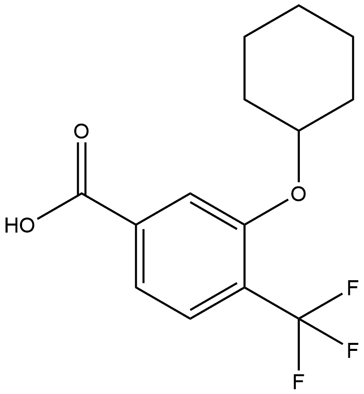 3-(Cyclohexyloxy)-4-(trifluoromethyl)benzoic acid 结构式