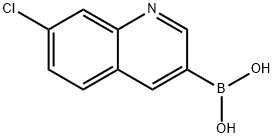 (7-氯喹啉-3-基)硼酸 结构式