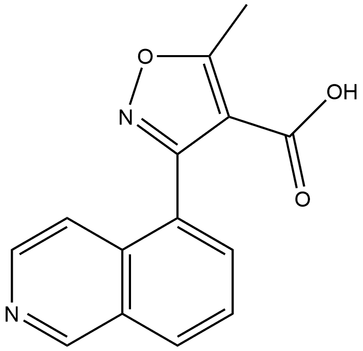 3-(5-异喹啉基)-5-甲基异噁唑-4-甲酸 结构式