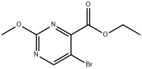 4-Pyrimidinecarboxylic acid, 5-bromo-2-methoxy-, ethyl ester 结构式
