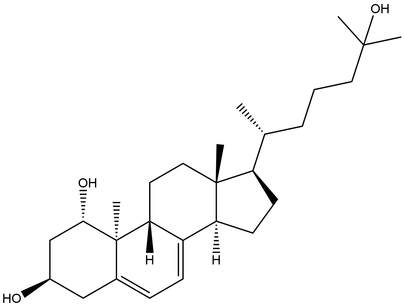 1Α,25-二羟基前维生素D3杂质 结构式