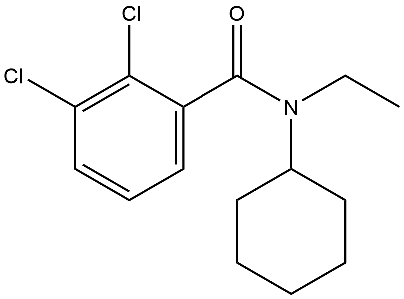 2,3-Dichloro-N-cyclohexyl-N-ethylbenzamide 结构式