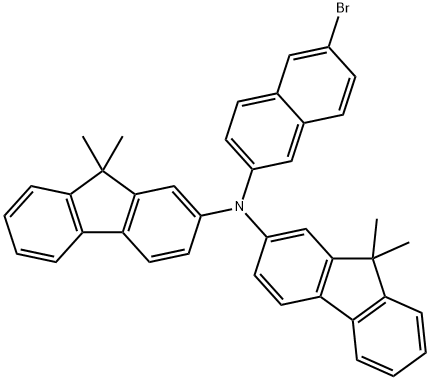 N-(6-溴萘-2-基)-N-(9,9-二甲基-9H-芴-2-基)-9,9-二甲基-9H-芴-2-胺 结构式