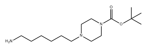 1-哌嗪羧酸,4-(6-氨基己基)-1,1-二甲基乙酯 结构式