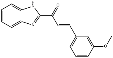 (E)-1-(2-苯并咪唑基)-3-(3-甲氧基苯基)-2-丙烯-1-酮 结构式