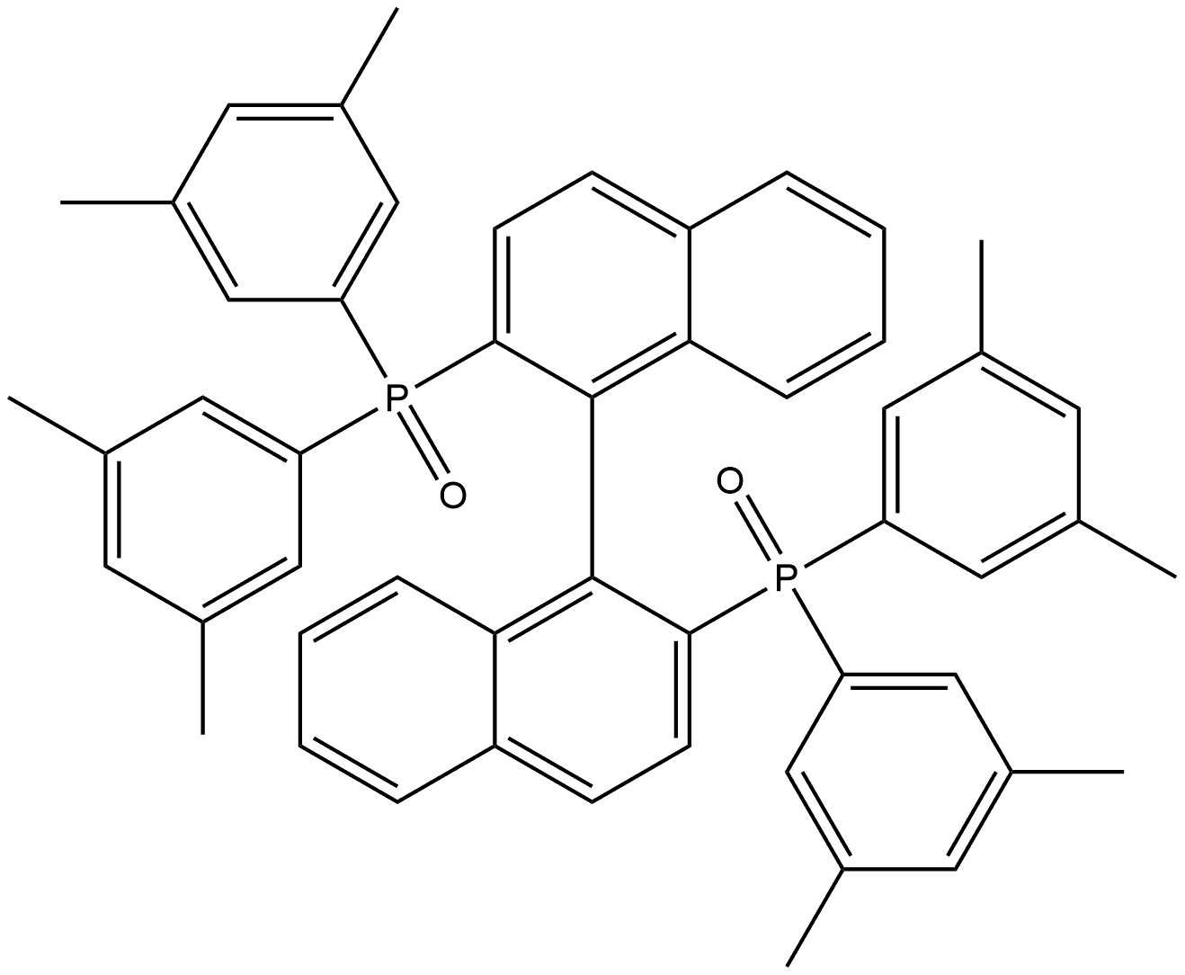 Phosphine oxide, [1,1'-binaphthalene]-2,2'-diylbis[bis(3,5-dimethylphenyl)-, (+)- (9CI) 结构式