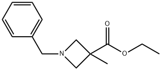 3-Azetidinecarboxylic acid, 3-methyl-1-(phenylmethyl)-, ethyl ester 结构式