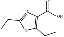 2,5-二乙基噻唑-4-羧酸 结构式