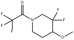 Ethanone, 1-(3,3-difluoro-4-methoxy-1-piperidinyl)-2,2,2-trifluoro- 结构式