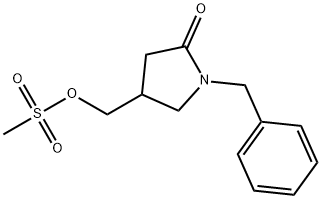 2-Pyrrolidinone, 4-[[(methylsulfonyl)oxy]methyl]-1-(phenylmethyl)- 结构式