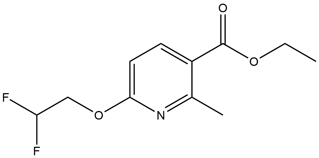 Ethyl 6-(2,2-difluoroethoxy)-2-methyl-3-pyridinecarboxylate 结构式