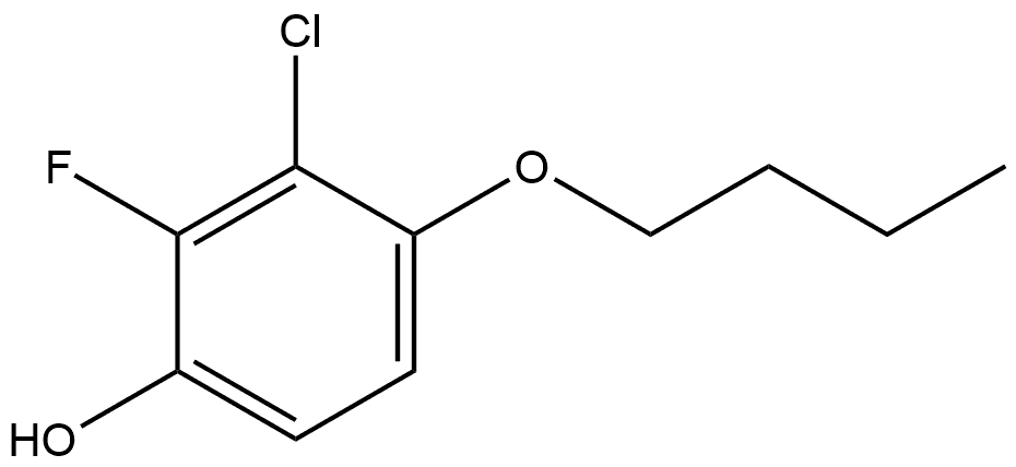 4-Butoxy-3-chloro-2-fluorophenol 结构式