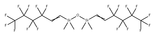 Disiloxane, 1,1,3,3-tetramethyl-1,3-bis(3,3,4,4,5,5,6,6,6-nonafluoro-1-hexen-1-yl)- 结构式