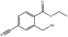 Ethyl 4-cyano-2-(hydroxymethyl)benzoate 结构式