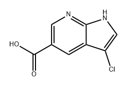 1H-Pyrrolo[2,3-b]pyridine-5-carboxylic acid, 3-chloro- 结构式
