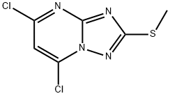 5,7-Dichloro-2-(methylthio)-[1,2,4]triazolo[1,5-a]pyrimidine 结构式