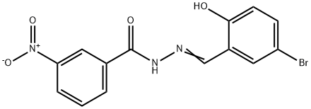 (E)-N-(5-bromo-2-hydroxybenzylidene)-3-nitrobenzohydrazide 结构式