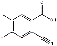 2-氰基-4,5-二氟苯甲酸 结构式