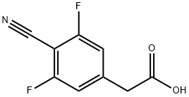 4-Cyano-3,5-difluorophenylacetic acid 结构式