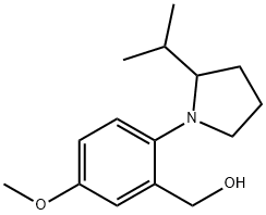 Benzenemethanol, 5-methoxy-2-[2-(1-methylethyl)-1-pyrrolidinyl]- 结构式