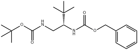 (S)-苄基 叔丁基 (3,3-二甲基丁烷-1,2-二基)二氨基甲酸酯 结构式