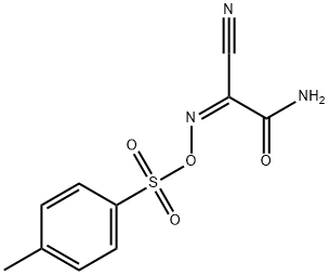 Acetamide, 2-cyano-2-[[[(4-methylphenyl)sulfonyl]oxy]imino]-, (2Z)- 结构式