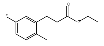 Benzenepropanoic acid, 5-fluoro-2-methyl-, ethyl ester 结构式