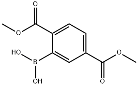(2,5-双(甲氧基羰基)苯基)硼酸 结构式