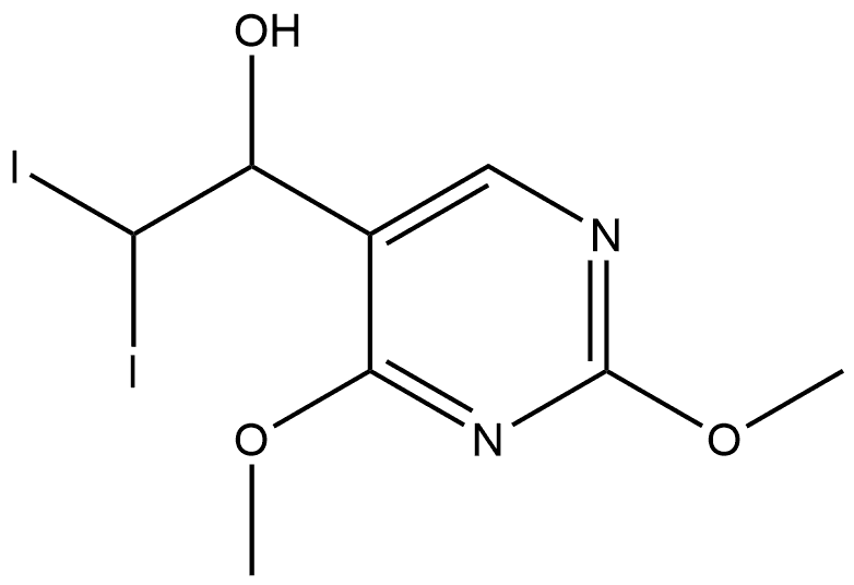5-Pyrimidinemethanol, α-(diiodomethyl)-2,4-dimethoxy- 结构式