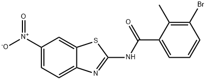 Benzamide, 3-bromo-2-methyl-N-(6-nitro-2-benzothiazolyl)- 结构式