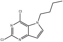 5-丁基-2,4-二氯-5H-吡咯并[3,2-D]嘧啶 结构式