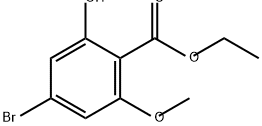 4-溴-2-羟基-6-甲氧基苯甲酸乙酯 结构式