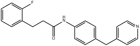 3-(2-Fluorophenyl)-N-(4-(pyridin-4-ylmethyl)phenyl)propanamide 结构式