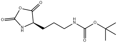CARBAMIC ACID, N-[3-[(4R)-2,5-DIOXO-4-OXAZOLIDINYL]PROPYL]-, 1,1-DIMETHYLETHYL ESTER 结构式