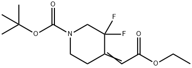 tert-Butyl 4-(2-ethoxy-2-oxoethyl)-5,5-difluoro-5,6-dihydropyridine-1(2h)-carboxylate 结构式