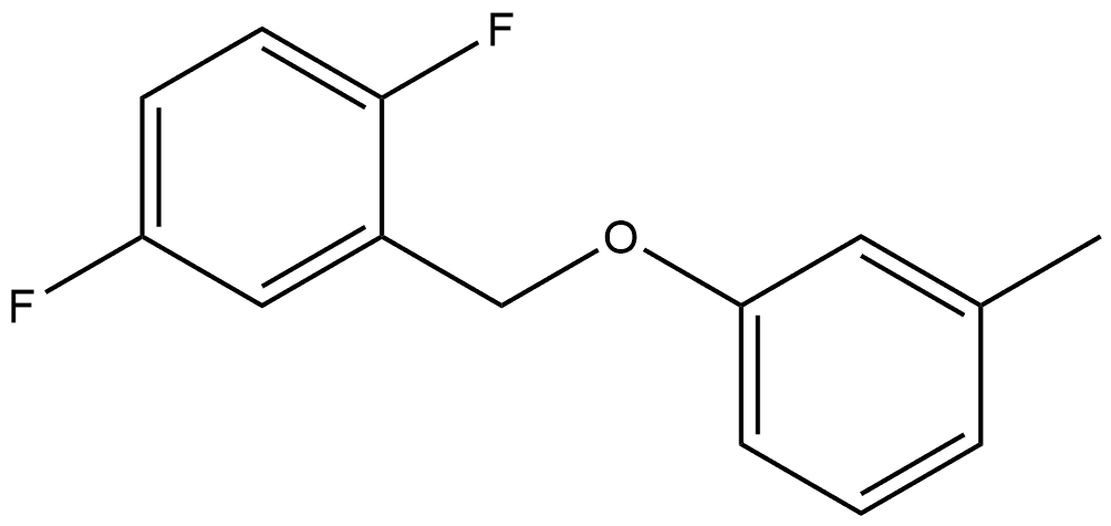 1,4-Difluoro-2-[(3-methylphenoxy)methyl]benzene 结构式