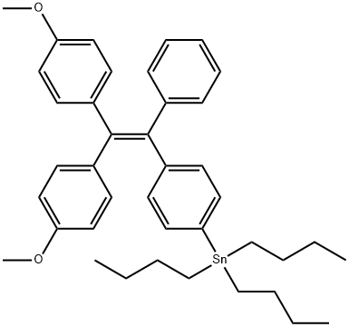 4-[2,2-双(4-甲氧基苯基)-1-苯基乙烯基]苯基]三丁基锡烷 结构式