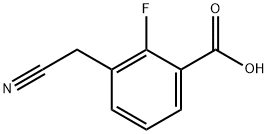 3-(氰甲基)-2-氟苯甲酸 结构式