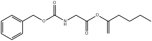 Glycine, N-[(phenylmethoxy)carbonyl]-, 1-methylenepentyl ester 结构式